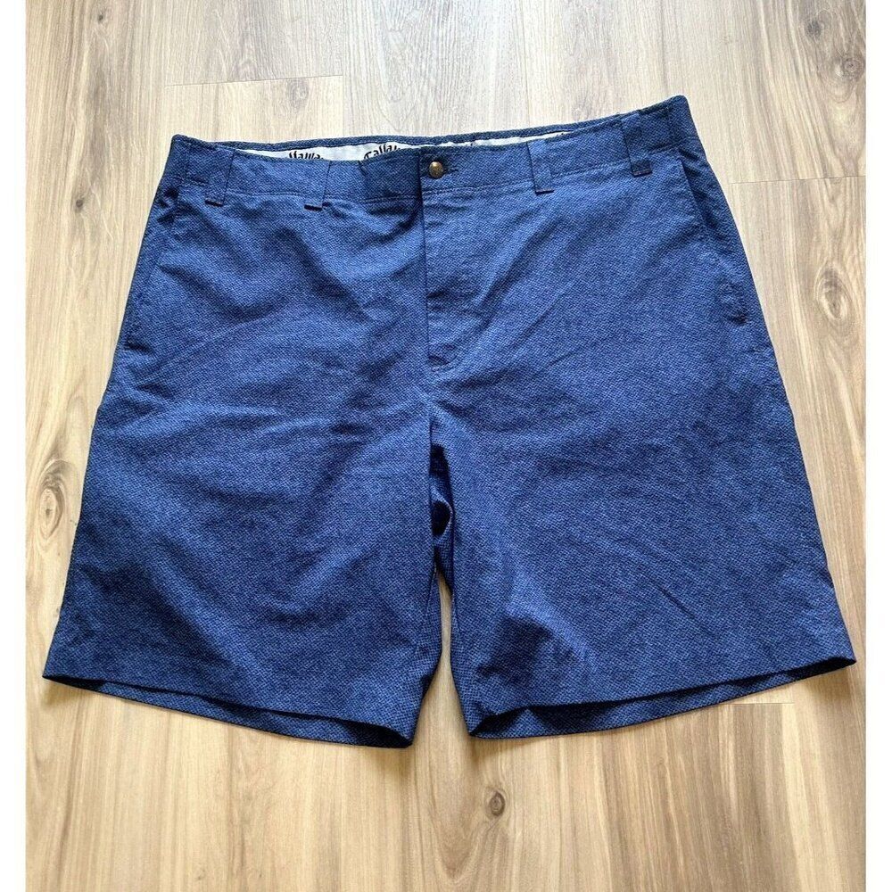 CALLAWAY Men’s Sz 40 Opti-Dri Active Waistband Pebbled Blue Golf Shorts Stretch